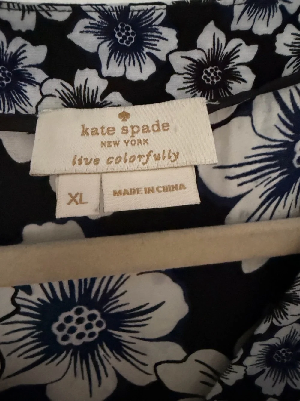 Kate Spade New York Hollyhock Silk Printed Jumpsuit Size XL Black Multi Silk